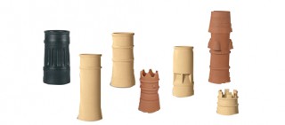 Clay ornamental chimney pots